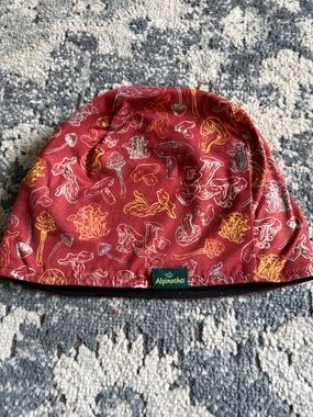 Alpinecho Beanie with Fungi Print